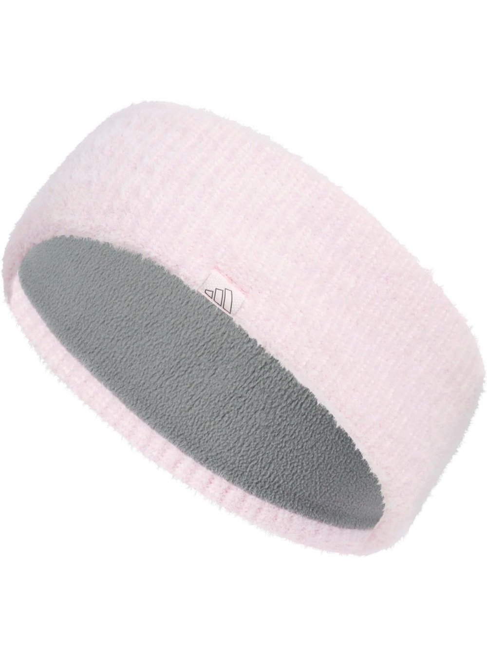 adidas Pink Fuzzy Headband with Gray Fleece Lining